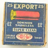 Dominion Shotshell Box CIL Export 20ga - 1 of 7
