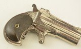 Engraved Belgian Copy of a Remington-Elliot O/U Derringer - 2 of 11