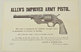 Allen's Improved Army Pistol Print Allen & Wheelock, Worcester, MA - 1 of 3