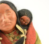 Vintage 1930's Skookum Native American Doll Mother and Child 10 3/4