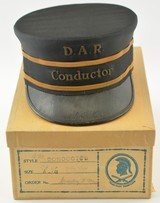 Railway conductors hat in box 1940s - 1 of 12