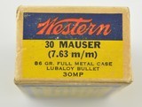 Western 30 Mauser Lubaloy Full Box Ammo - 5 of 7