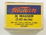 Western 30 Mauser Lubaloy Full Box Ammo - 3 of 7