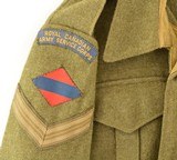 WW2 Canadian Uniform Jacket with canvass Patches 1945 Dated - 2 of 11
