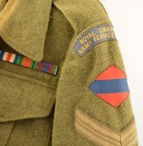 WW2 Canadian Uniform Jacket with canvass Patches 1945 Dated - 6 of 11