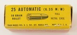 Winchester 25 Automatic Ammunition Full Box 1950's - 2 of 6