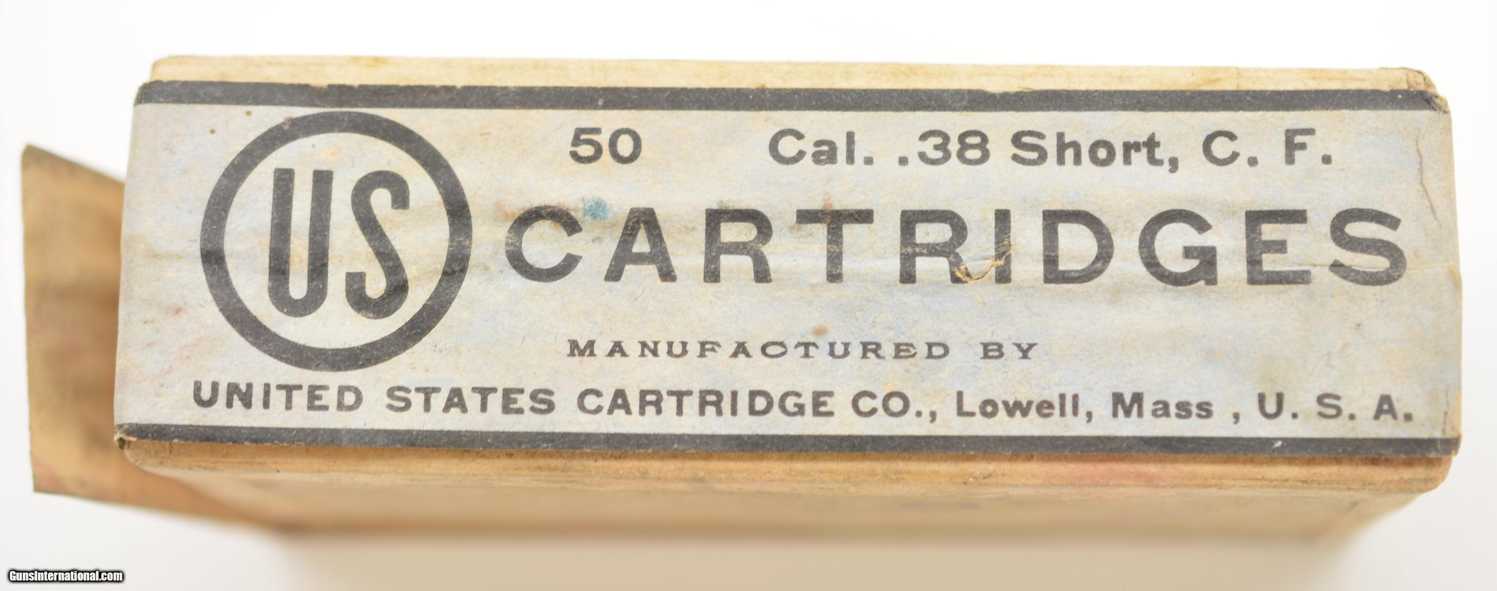 US Cartridge Co. 38 Short CF Colt Webley Callouts