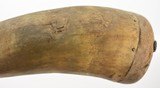 Large Carved Powder Horn Newfoundland Salmon Scrimshaw - 4 of 10