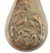 Antique Powder Flask with Water foul Riling # 713 - 5 of 9