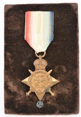 WW1 1914 Mons Star Awarded to Lt. L.A. Bernard (Posthumous) - 1 of 8