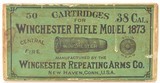 Very Nice Winchester 1890's BP Full Box 38 WCF Cartridges - 1 of 9