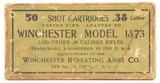 Winchester Model 1873 Shot Cartridge 38 Caliber Box - 1 of 7