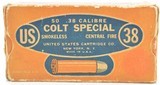 U.S. Cartridge Co. 38 Colt Special 1930's Ammunition - 1 of 7