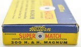 Scarce Full Box 300 H&H Magnum Super Match Ammo 180 GR FMJBT - 3 of 8