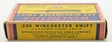 Winchester “1939" box of 220 Swift Full Box Ammunition - 3 of 5