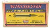 Winchester “1939" box of 220 Swift Full Box Ammunition - 4 of 5
