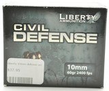 Liberty Ammunition Civil Defense 10mm 60 GR 2400 fps - 1 of 3