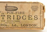 Scarce Partial Box 9mm Pin Fire Ammo Eley Bros. London 29 Rds. - 3 of 9