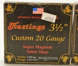 Scarce Hastings 3 ½" 20 Gauge Super Magnum Sabot Slugs Ammo - 2 of 5