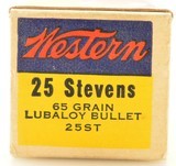 Excellent Western Bullseye Box 25 Stevens Rim Fire 50 Rounds - 2 of 8