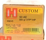 Hornady Custom 50 AE Ammo 300 Grain XTP/HP Bullets 40 Rounds - 2 of 3