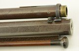 British Percussion Scoped Sporting Rifle Cased w/ Gold Inlay - 12 of 15