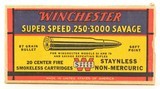 Winchester “1945" Box 250-3000 Savage Full Box Ammo - 1 of 7