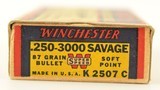 Winchester “1945" Box 250-3000 Savage Full Box Ammo - 5 of 7