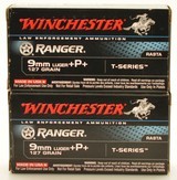 Winchester Ranger LE 9mm +P+ Ammo T-Series 127 Grain 100 Rds - 1 of 3