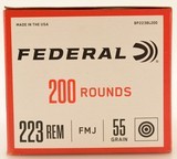 Federal 223 Rem Ammo 200 Round Bulk Pack 55 Grain FMJ - 2 of 3