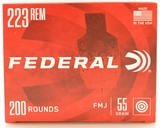 Federal 223 Rem Ammo 200 Round Bulk Pack 55 Grain FMJ - 1 of 3