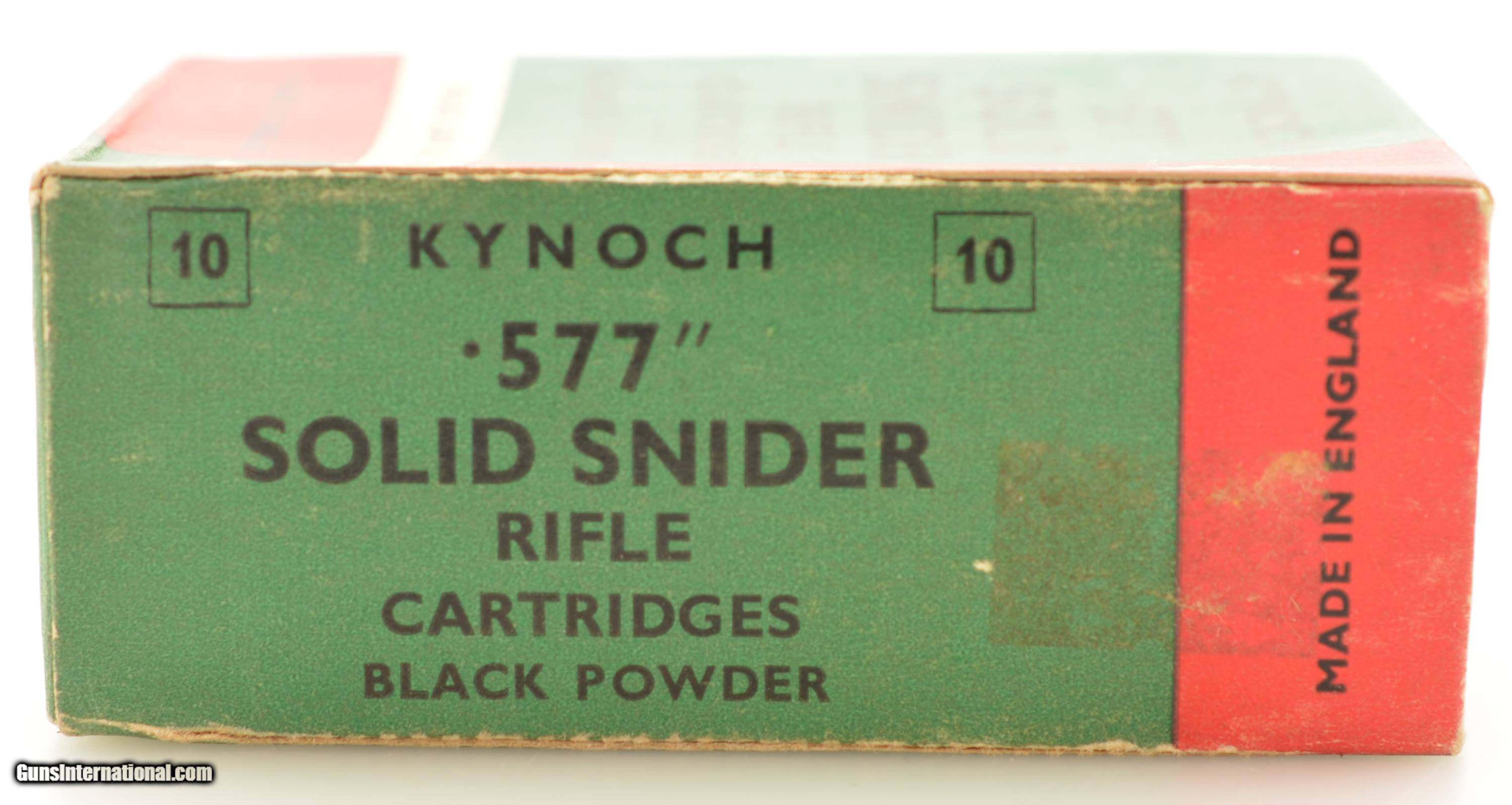 Kynoch .577 Snider Rifle Ammo Black Powder 480 GR Lead Bullet