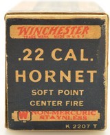 Scarce Winchester “Non-Mercuric 1932" Full Box 22 Hornet Ammo - 5 of 7