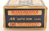 Winchester“1932" Type Non-Mecuric Staynless 45 Auto Rim Ammo - 4 of 8