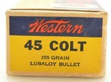 Excellent Full Western Target Box 45 Colt Ammo 255 GR Lubaloy - 4 of 7
