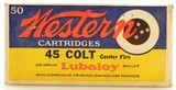 Excellent Full Western Target Box 45 Colt Ammo 255 GR Lubaloy - 1 of 7