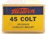 Excellent Full Western Target Box 45 Colt Ammo 255 GR Lubaloy - 2 of 7