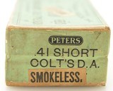Rare Transition Sealed BP Box Peters 41 Short Colt W/ Smokeless Label - 5 of 6