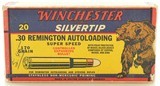 Winchester Grizzley Bear Box 30 Remington Ammo 170 GR Super Speed - 1 of 7