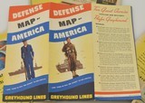 WWII Homefront Ephemera Maps & Atlas Esso, Greyhound, Alcoa - 6 of 8