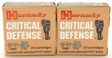 Hornady Critical Defense 9mm Luger 115 GR FTX 50 Rounds Ammo - 1 of 3