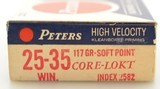 Excellent 1960's Peters 25-35 Ammo Full Box 117 GR SP CORE-LOKT - 2 of 4