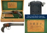 Rare Cased Charles Lancaster Four-Barreled Pistol Thorn’s Patent - 1 of 15