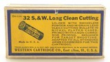 Pre-War Western Bullseye Box 32 S&W Long Clean Cutting Nickel Plated C - 5 of 6
