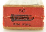 Scarce Western 25 Short Stevens Rim Fire Ammunition Full Box - 2 of 7