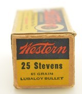 Full Box Western 25 Stevens Rim Fire Ammo Bullseye Box 50 Rds - 4 of 7