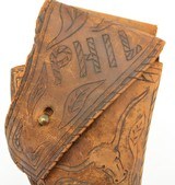 Antique Iver Johnson Co. Leather Holster #706 Colt SAA Texas Cowboy - 2 of 8