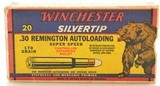 Classic Winchester Silvertip “Grizzly Bear" Box 30 Remington Autoloadi - 1 of 8