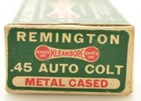 1930's Remington Kleanbore 'Dog Bone' Full Box 45 Auto Colt Ammo - 2 of 7
