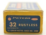 Peters 32 Auto Ammunition Full Box 71 Grain Metal Case 50 Rounds - 2 of 4